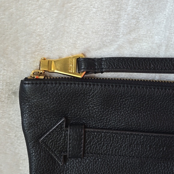 Aimee Kestenberg black leather wristlet clutch - Picture 3 of 10
